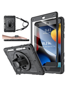 Funda para iPad 10.2" Stweap con Soporte y Correa Negra