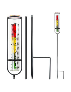 Medidor de Lluvia 17.78 cm Pankousa con Estacas Metálicas