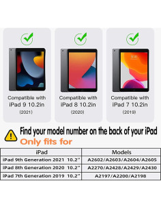 Funda para iPad 10.2" Stweap con Soporte y Correa Negra 2