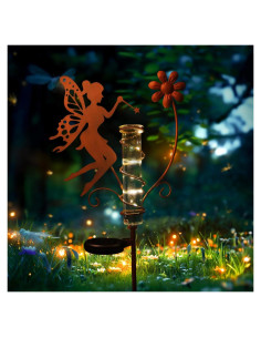 Pluviómetro Solar HONGLAND con Luz LED y Tubo de Vidrio 24cm