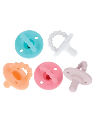 Chupete y Mordedor de Silicona Nuby Softees - 5 Unidades 0+ Meses