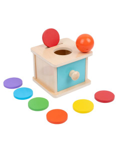 Caja de Monedas Montessori Adena 2 en 1 para Bebés 6-24 Meses