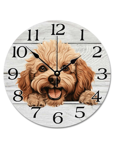 Reloj de Pared Redondo JuneLucky 30 cm Madera Silencioso Reloj de Pared Redondo JuneLucky 30 cm Madera Silencioso