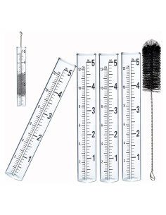 4 Tubos de Reemplazo para Medidor de Lluvia YZDTECH 12.7 cm