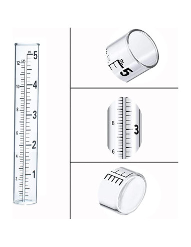 4 Tubos de Reemplazo para Medidor de Lluvia YZDTECH 12.7 cm
