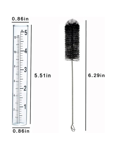 4 Tubos de Reemplazo para Medidor de Lluvia YZDTECH 12.7 cm