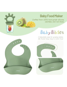 Extractor de Frutas y Alimentos de Silicona + Kit Bebé 2