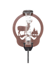 Medidor de Lluvia SWEN Products de Acero con Vial de Vidrio