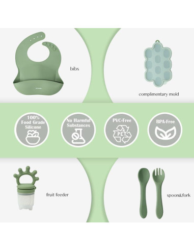 Extractor de Frutas y Alimentos de Silicona + Kit Bebé