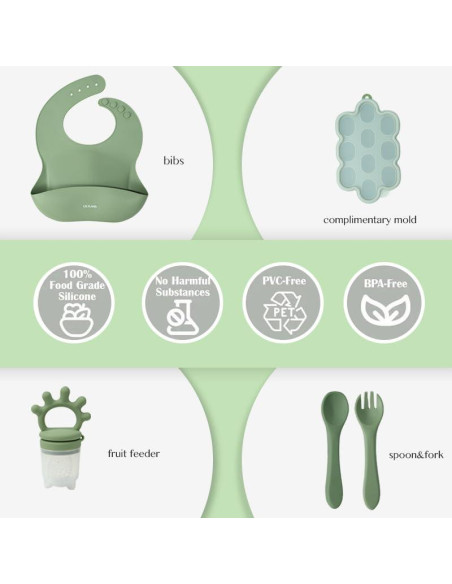 Extractor de Frutas y Alimentos de Silicona + Kit Bebé