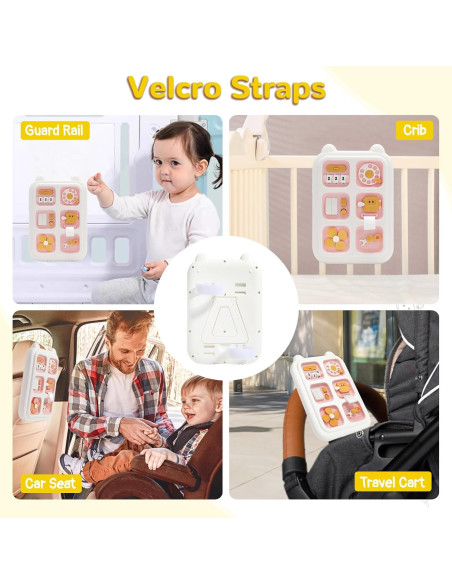 Tablero Ocupado Montessori Topsolid Rosa 6 en 1 para Niños 1-3 Años Tablero Ocupado Montessori Topsolid Rosa 6 en 1 para Niños 1-3 Años