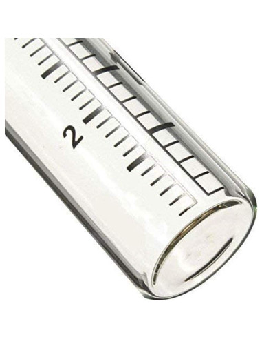 2 Tubos de Reemplazo para Medidor de Lluvia de Vidrio 14 cm