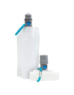 Botella de Agua Plegable para Perros Vapur 0.68L Blanca