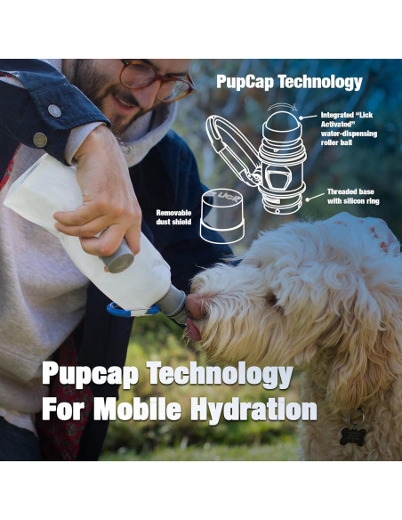 Botella de Agua Plegable para Perros Vapur 0.68L Blanca Botella de Agua Plegable para Perros Vapur 0.68L Blanca