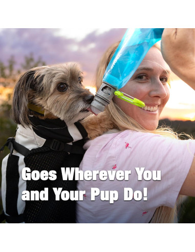 Botella de Agua Plegable para Perros Vapur 0.68L Blanca