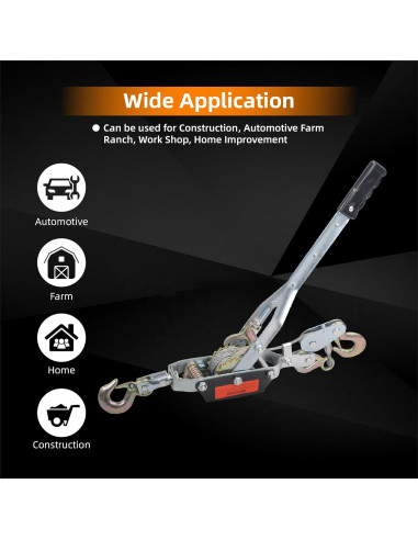 Come Along Puller Higehio 5 Ton Doble Engranaje 3m Cable