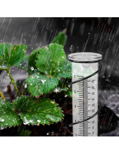 Pluviómetro Exterior Veemoon 21cm Precisión Profesional