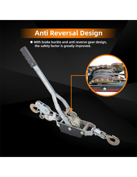 Come Along Puller Higehio 5 Ton Doble Engranaje 3m Cable