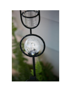 Medidor de lluvia solar Evergreen Garden 85 cm vidrio y metal 2