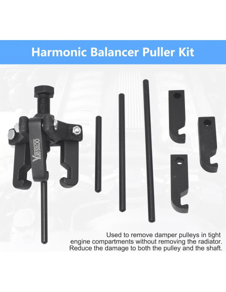 Extractor de Polea Amortiguador Yuesstloo 3 Garras 2.28 kg