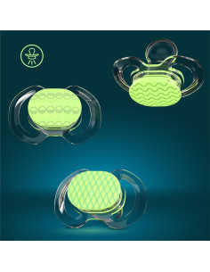 Chupete Smilo Baby Ortodóntico 9+ Meses - Paquete de 3 Silicona 2