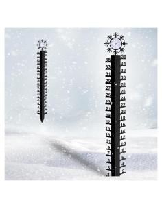 Medidor de Nieve JMBay 91.44 cm con Termómetro para Jardín
