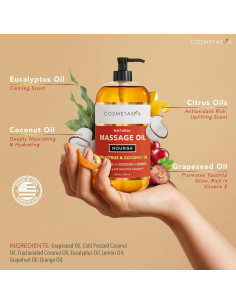 Aceite de Masaje Nutritivo Cosmetasa con Rodillo 408 g 2