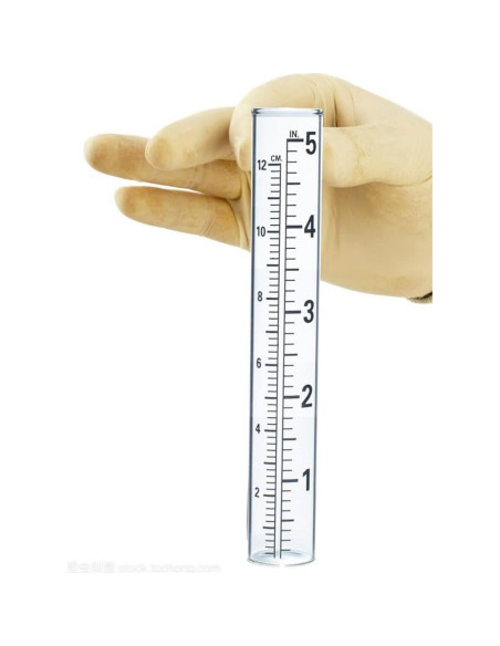 Tubo de Reemplazo para Pluviómetro YZDTECH 5" - 4 Pcs con Cepillo