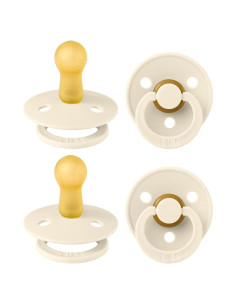 Chupete BIBS Colour 4-Pack Marfil 6-18 Meses Libre de BPA