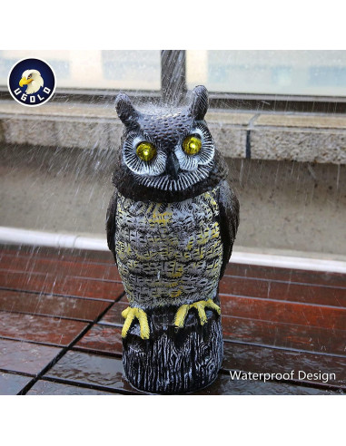 Búho Solar Decorativo Ugold con Detección de Movimiento 42.9 cm