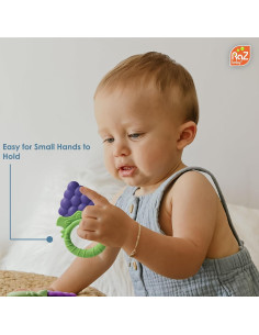 Mordedores para Bebés RaZbaby Fruta 3-Pack Silicona 3M+ 2