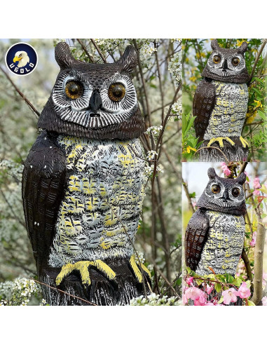 Búho Solar Decorativo Ugold con Detección de Movimiento 42.9 cm