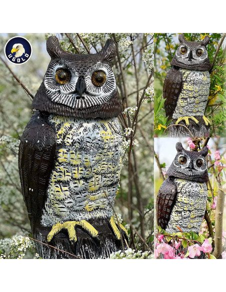 Búho Solar Decorativo Ugold con Detección de Movimiento 42.9 cm
