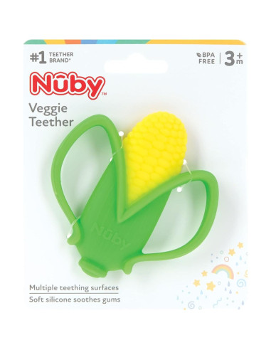 Mordedor Veggie Nuby Maíz para Bebés 3+ Meses - Silicona Suave