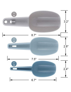 Juego de cucharas de plástico Baker Boutique - 3 piezas 50ml 100ml 150ml 2