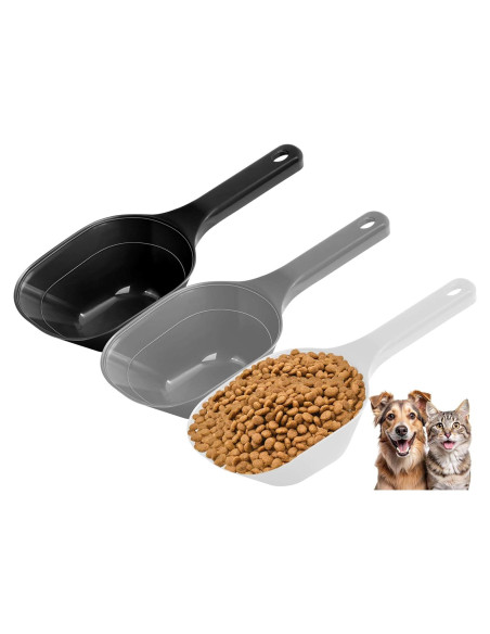 3 Cucharones Medidores para Mascotas Aosnare - 1 Taza