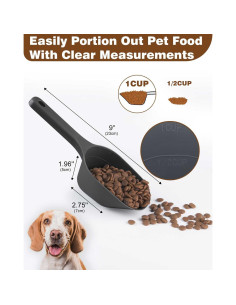 3 Cucharones Medidores para Mascotas Aosnare - 1 Taza 2