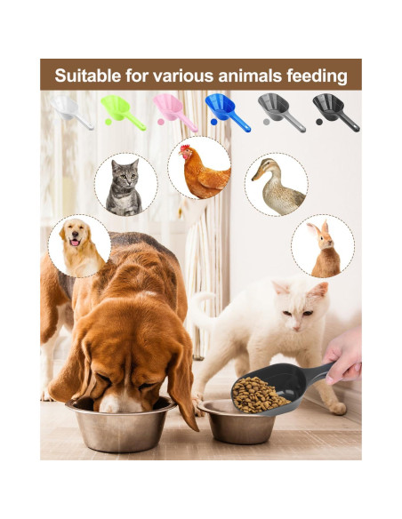 3 Cucharones Medidores para Mascotas Aosnare - 1 Taza