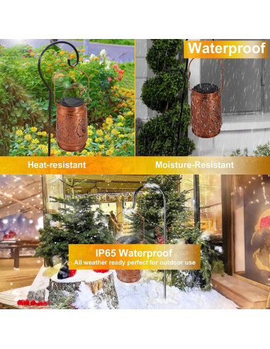 Linterna Solar Colgante YWYELED Impermeable 10.8x16.5cm