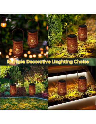 Linterna Solar Colgante YWYELED Impermeable 10.8x16.5cm