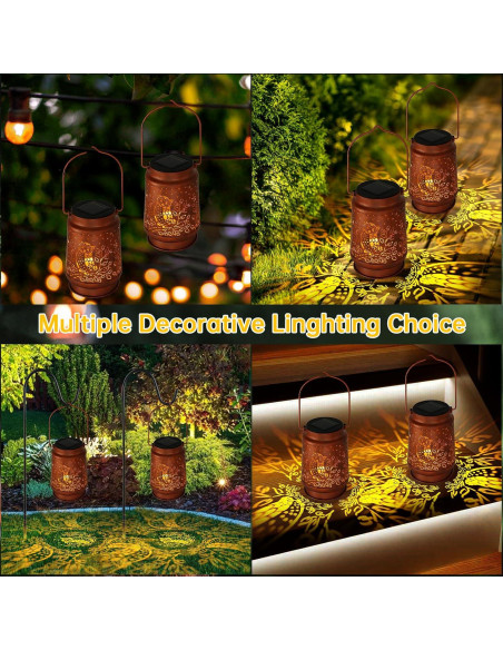 Linterna Solar Colgante YWYELED Impermeable 10.8x16.5cm