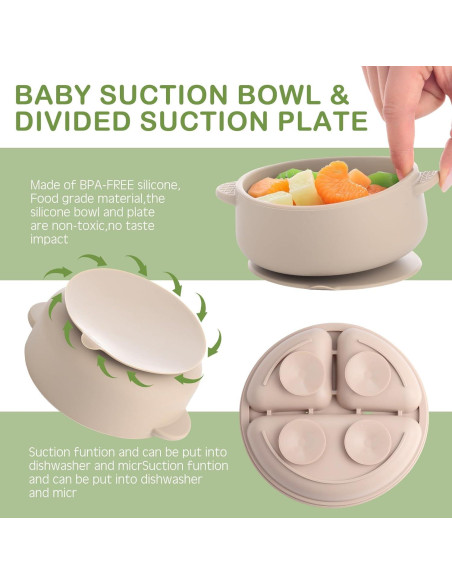 Conjunto de Alimentación Dandat 24 Piezas Silicona Bebés