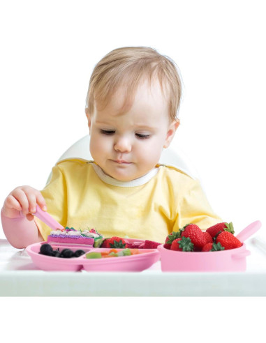 Conjunto de Alimentación Dandat 24 Piezas Silicona Bebés