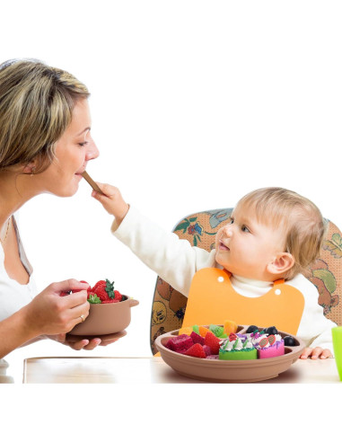 Conjunto de Alimentación Dandat 24 Piezas Silicona Bebés