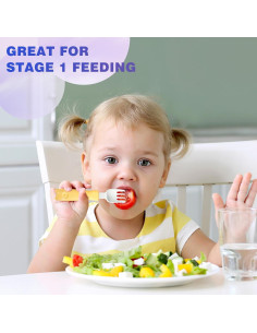 Utensilios para Niños Deinyi Amarillo - Cucharas y Tenedores 11.94 cm 2