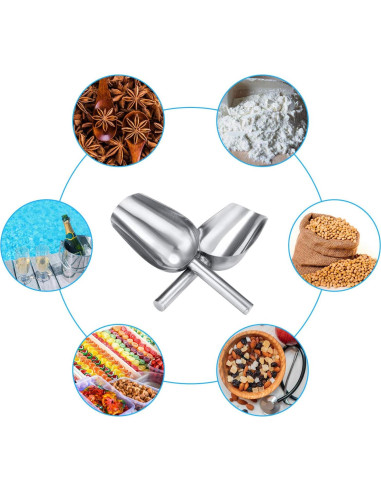 3 Cucharones de Acero Inoxidable Mudder 170g para Cocina