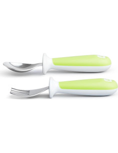 Juego de Tenedor y Cuchara para Niños Munchkin Raise Verde 2