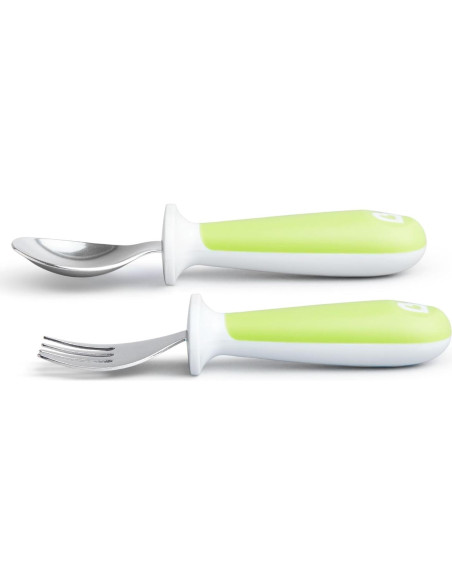 Juego de Tenedor y Cuchara para Niños Munchkin Raise Verde