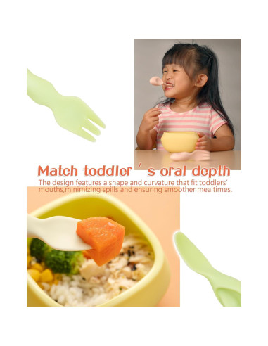 Juego de Utensilios Ergonómicos Tiny Genius para Bebés 1-4 Años