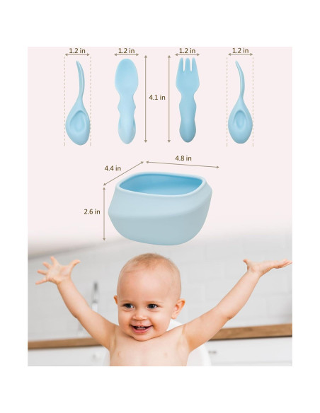 Juego de Utensilios Ergonómicos Tiny Genius para Bebés 1-4 Años